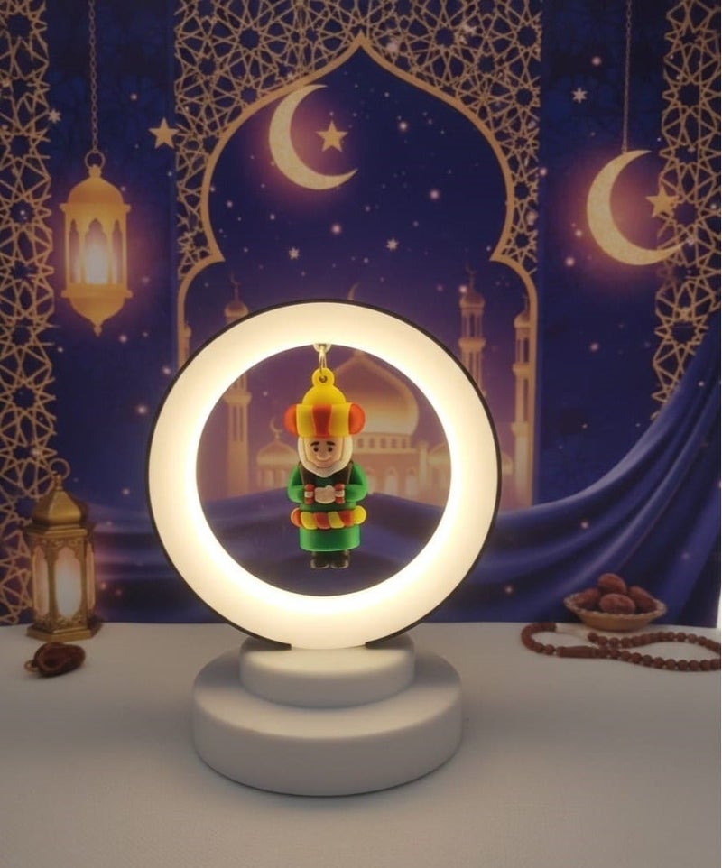 فانوس رمضان هلال  مع اضاءة من فانانيس زينه رمضان